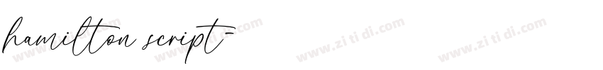 hamilton script字体转换